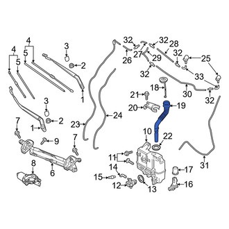 Mazda OE - Front Washer Fluid Reservoir Filler Pipe
