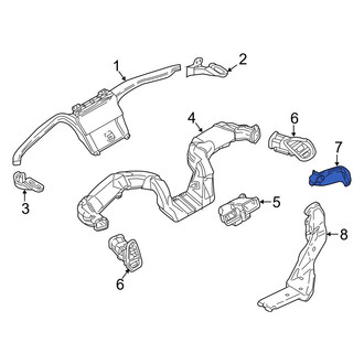 Mazda OE - Front Center Left Instrument Panel Air Duct