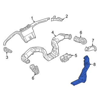 Mazda OE - Front Right Lower Instrument Panel Air Duct