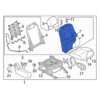 Mazda OE - Front Right Seat Back Cushion Cover
