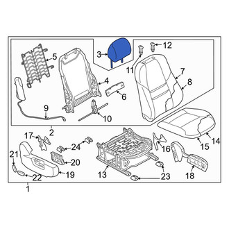Mazda OE - Front Right Headrest