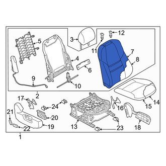Mazda OE - Front Left Seat Back Cushion Cover