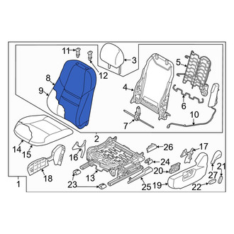 Mazda OE - Front Left Seat Back Cushion Cover
