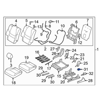Mazda OE - Seat Track Cover