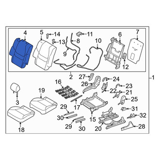 Mazda OE - Center Right Seat Back Cushion Cover