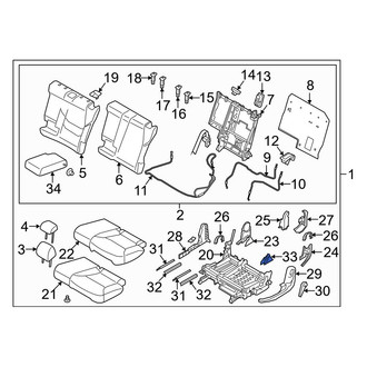 Mazda OE - Seat Track Cover