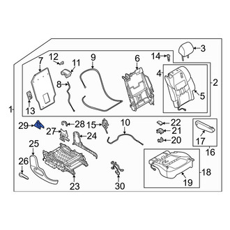 Mazda OE - Center Right Seat Track Cover