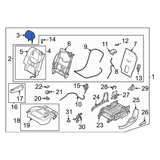 Mazda OE - Center Left Headrest