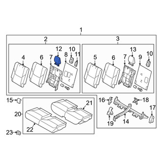 Mazda OE - Rear Right Headrest