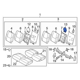 Mazda OE - Rear Left Headrest