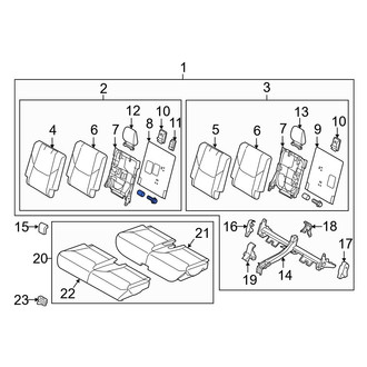 Mazda OE - Center Right Seat Back Assembly