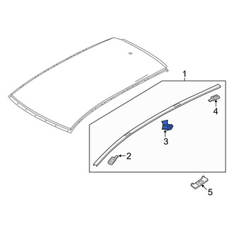 Mazda OE - Center Roof Molding Insulator