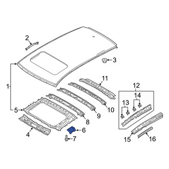 Mazda OE - Left Roof Panel Reinforcement Bracket