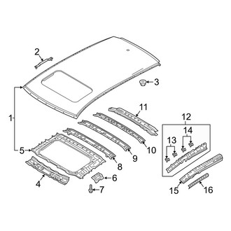 Mazda OE - Roof & Components (With Sunroof), (Grand Touring / Signature / Touring)