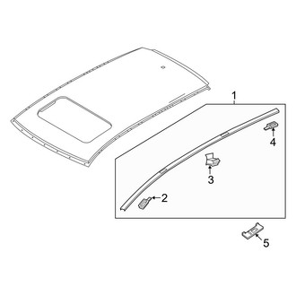 Mazda OE - Roof - Exterior Trim (With Sunroof), (Grand Touring / Signature / Touring)