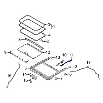 Mazda OE - Right Sunroof Guide Rail