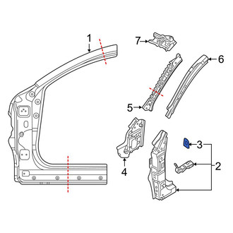 Mazda OE - Body A-Pillar Reinforcement Anchor Plate