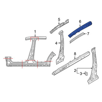 Mazda OE - Right Inner Roof Side Rail Reinforcement