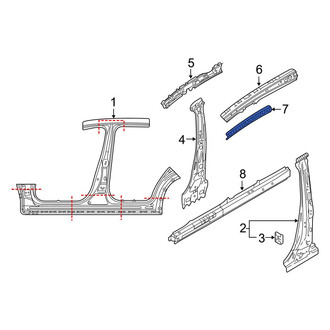 Mazda OE - Right Inner Roof Side Rail Reinforcement