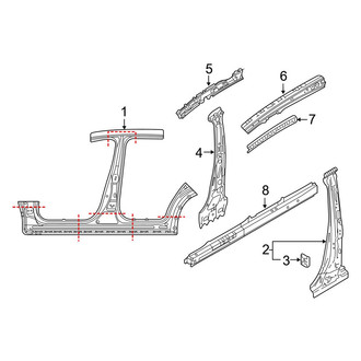 Mazda OE - Pillars, Rocker & Floor - Center Pillar & Rocker