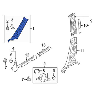 Mazda OE - Left Body A-Pillar Trim Panel