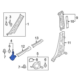 Mazda OE - Right Kick Panel Trim