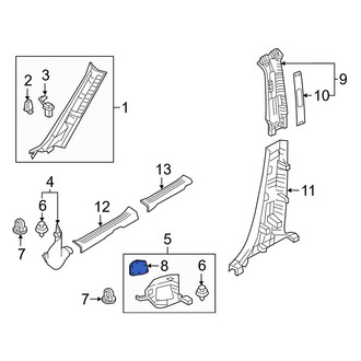Mazda OE - Left Inner Kick Panel Trim Cap