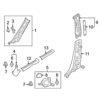 Mazda OE - Pillars, Rocker & Floor - Interior Trim
