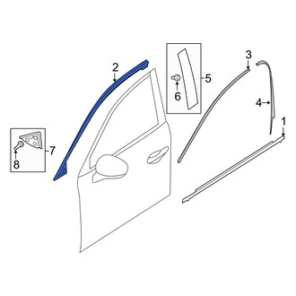Mazda OE - Front Left Door Reveal Molding