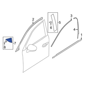 Mazda OE - Front Left Rearward Door Applique