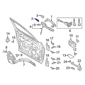 Mazda OE - Right Exterior Door Handle Base Gasket