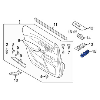 Mazda OE - Front Left Door Window Switch