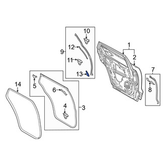 Mazda OE - Rear Right Lower Door Seal Retainer Plate
