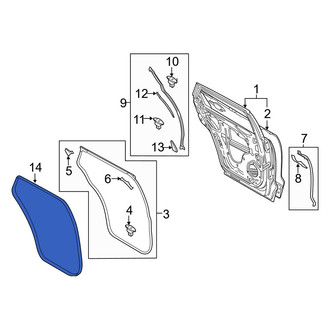 Mazda OE - Rear Inner Door Seal