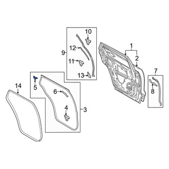 Mazda OE - Rear Right Door Seal Clip