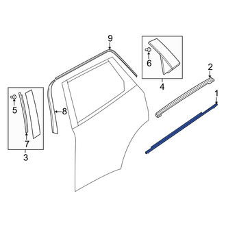 Mazda OE - Rear Left Door Belt Molding