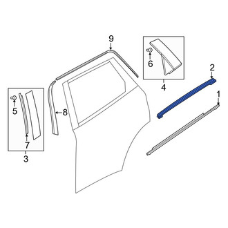 Mazda OE - Rear Left Door Reveal Molding