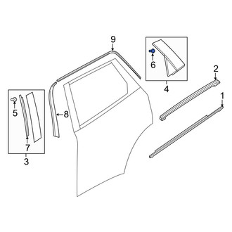 Mazda OE - Lower Door Applique Clip