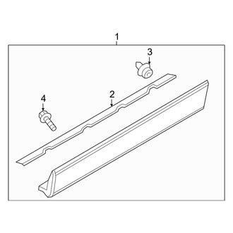 Mazda OE - Rear Door - Exterior Trim (Lower Moldings, W/O Bright Insert), (Sport / Touring)