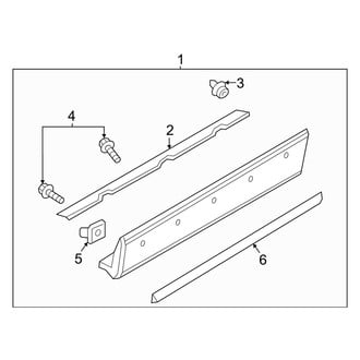Mazda OE - Rear Door - Exterior Trim (Lower Moldings, With Bright Insert), (Grand Touring / Signature)