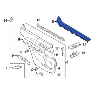 Mazda OE - Rear Left Door Glass Sunshade