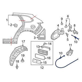 Mazda OE - Rear Fuel Filler Door Release Cable