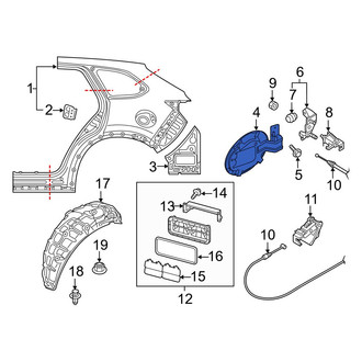 Mazda OE - Rear Fuel Filler Door