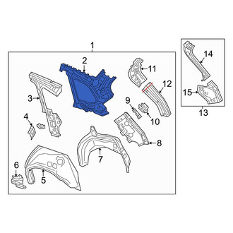 Mazda OE - Rear Left Lower Inner Quarter Panel