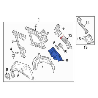 Mazda OE - Rear Right Lower Inner Quarter Panel