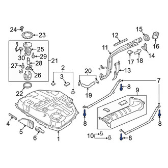 Mazda OE - Fuel Tank Strap Bolt