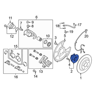 Mazda OE - Rear Wheel Bearing and Hub Assembly
