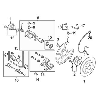 Mazda OE - Rear Suspension - Brake Components (FWD)