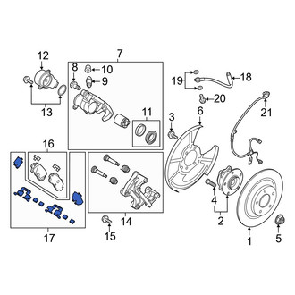 Mazda OE - Rear Disc Brake Hardware Kit