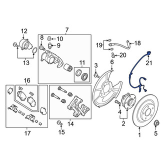 Mazda OE - Rear Left ABS Wheel Speed Sensor